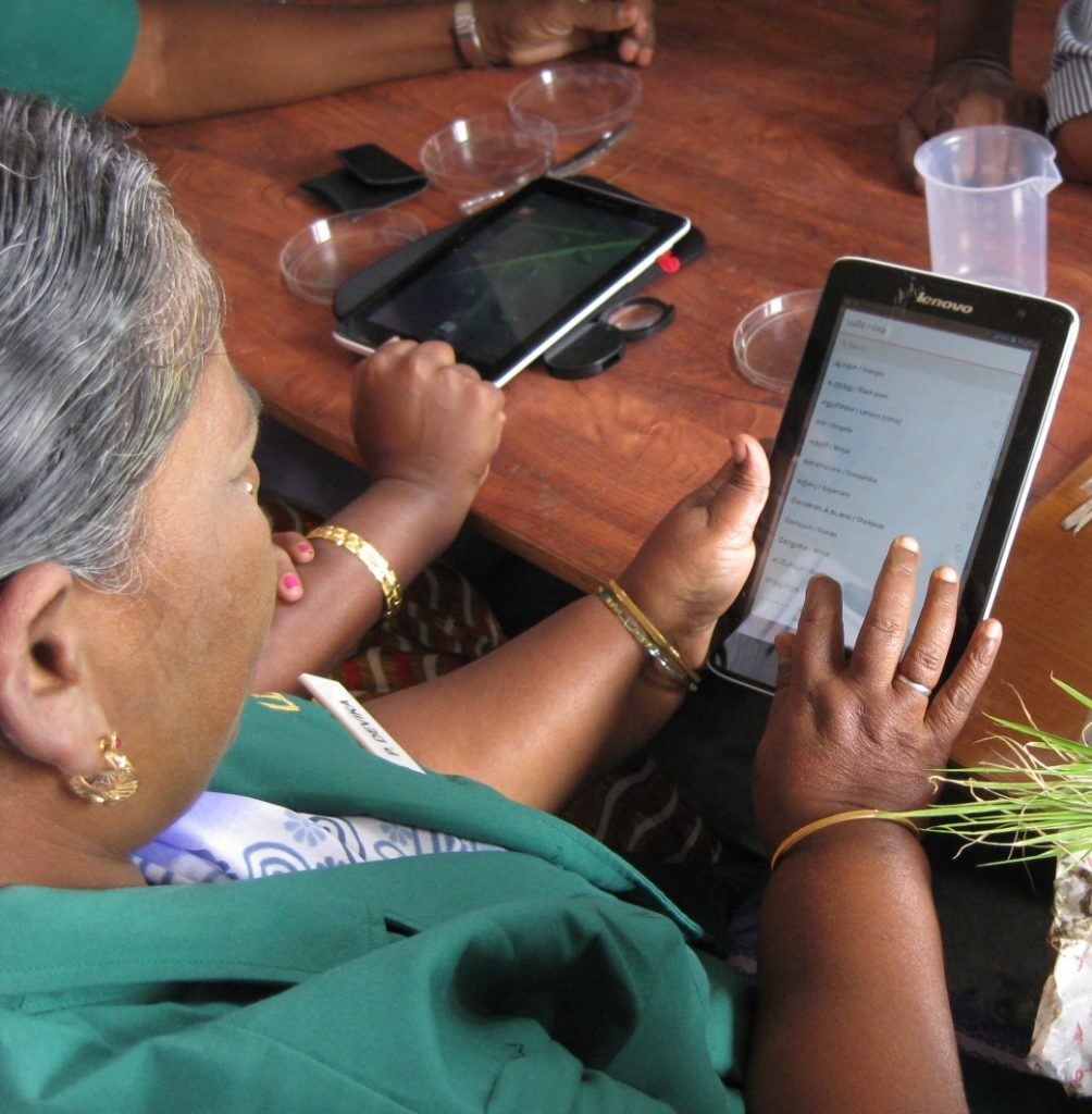 Plant doctors in India use Lenovo tablets to log data