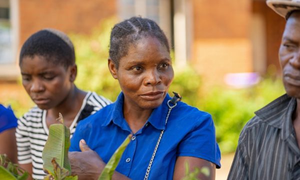 Female farmer at a plant clinic