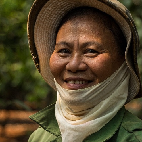 Portrait of a farmer in Vietnam