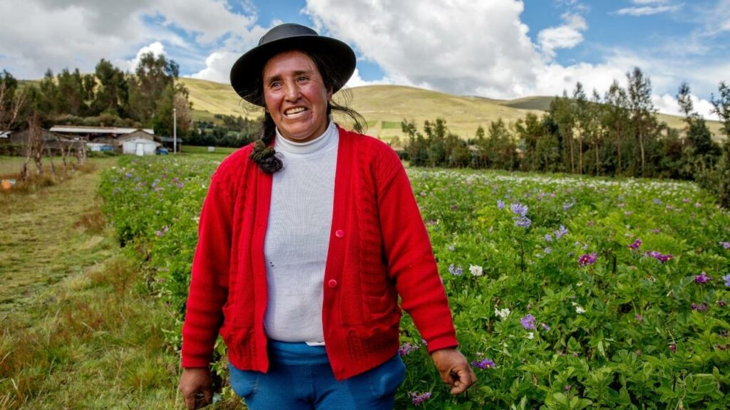 Female farmer in Bolivia