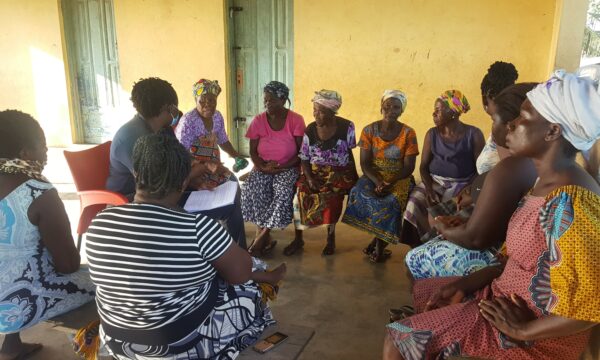 women's farmer group meeting in rural Ghana