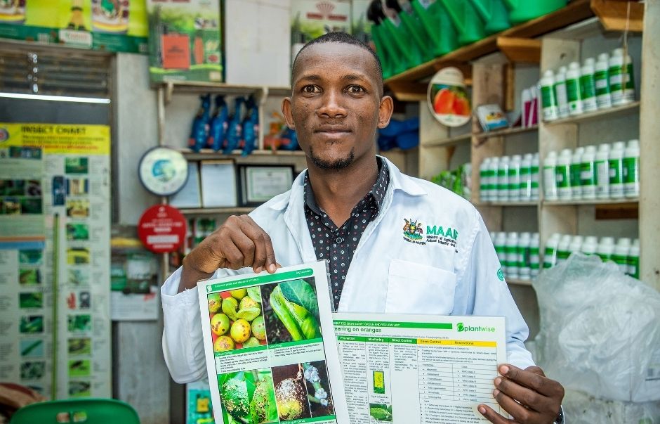 Anthony Ssenyonga, 29, is an agro-input dealer, plant doctor, and entrepreneur in Uganda
