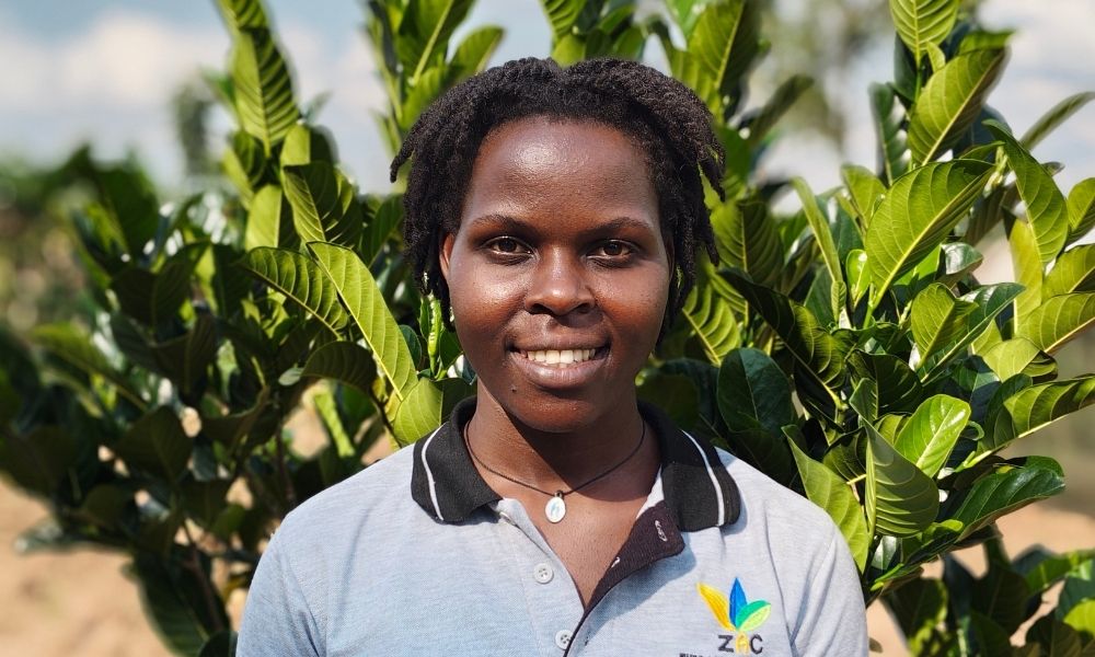 Judith, an agro-input dealer in Uganda.